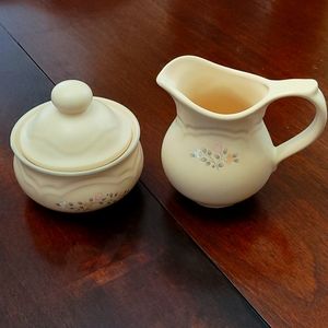 Pfaltzgraff Remembrance Sugar and Creamer set